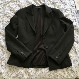 Express Women’s Two Button, Dark Gray Blazer